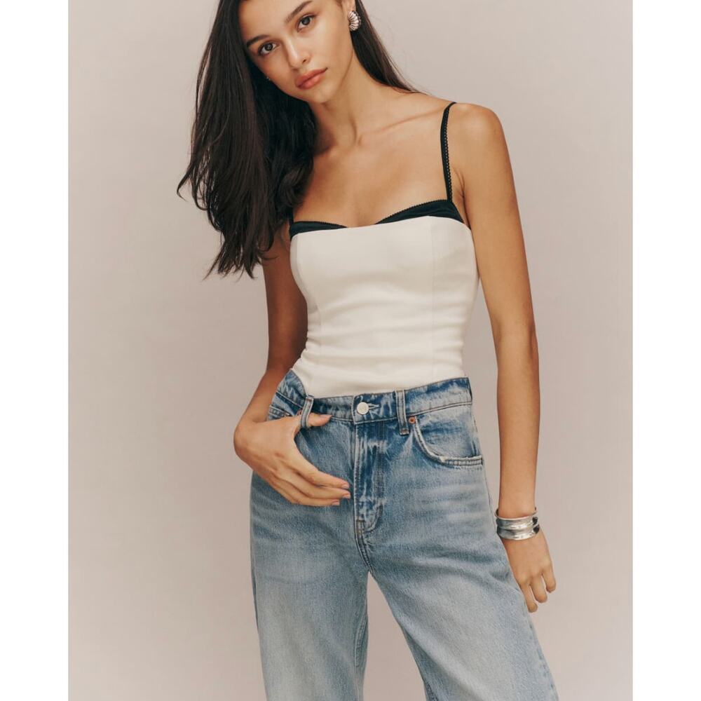 Reformation Black and White Tank Top